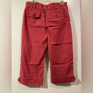 CAbi red denim crop pant - size 4 - 100% cotton